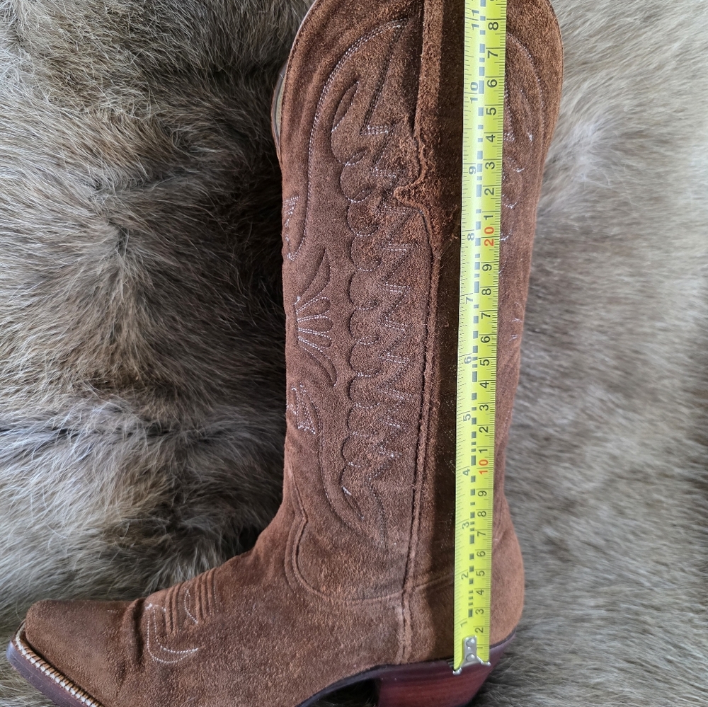 Heritage Boot Company - Womens Suede Western Cowboy Boots - Picture 3 of 10